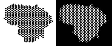 Litvanya Haritası altıgen soyutlama