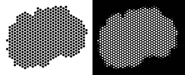 Makedonia harita Hex-çini mozaik