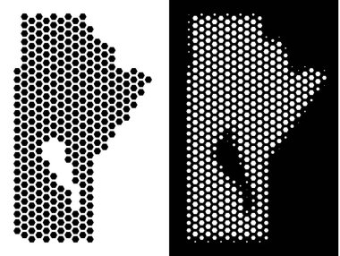 Manitoba Eyaleti harita Hex-çini mozaik