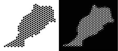 Fas Haritası altıgen soyutlama