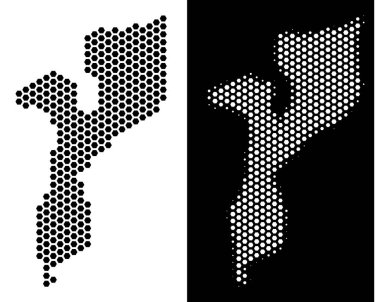 Mozambik Haritası petek mozaik