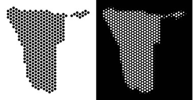 Namibya Haritası petek soyutlama