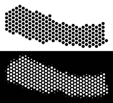 Nepal Haritası altıgen şeması