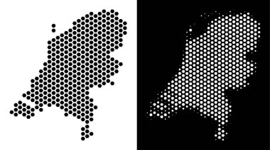 Hollanda harita Hex-çini mozaik