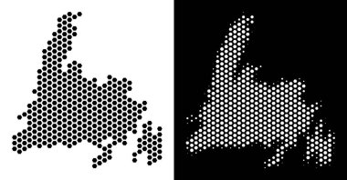 Newfoundland Adası harita Hex-kiremit düzeni