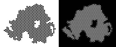 Kuzey İrlanda harita Altıgen Karo düzeni