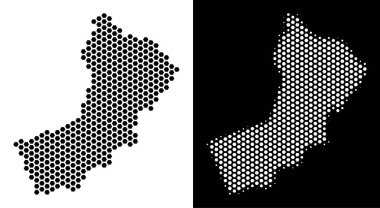 Umman Haritası Altıgen Karo soyutlama