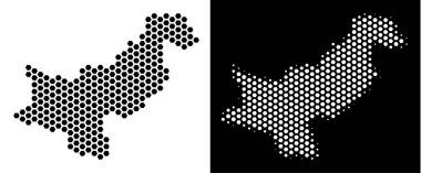 Pakistan harita Hex-kiremit soyutlama