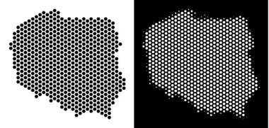 Polonya harita Hex-çini mozaik