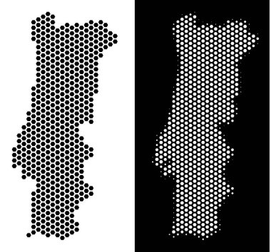 Portekiz harita altıgen soyutlama