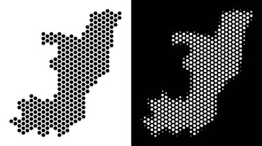 Cumhuriyeti Kongo harita altıgen soyutlama