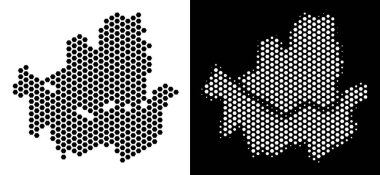 Seoul City harita Hex-çini mozaik