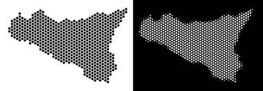 Sicilia harita Hex-kiremit soyutlama