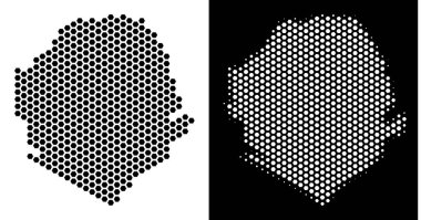 Sierra Leone harita petek mozaik