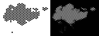 Singapur harita petek mozaik