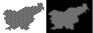 Slovenya harita altıgen soyutlama