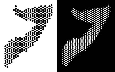 Somali haritası petek mozaik