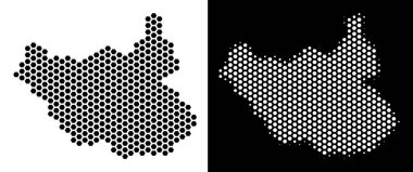 Güney Sudan harita altıgen şeması