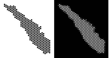 Sumatra Adası harita altıgen şeması