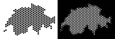 Swissland harita altıgen mozaik