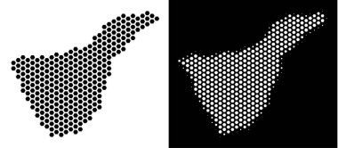 Tenerife İspanya ada harita Hex-kiremit düzeni