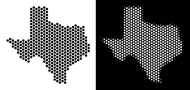 Texas harita petek mozaik