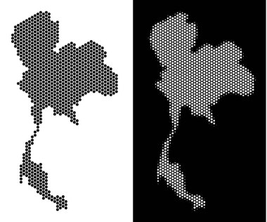 Tayland harita petek mozaik