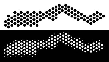 Gambiya Haritası altıgen mozaik