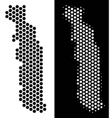 Togo harita Hex-kiremit soyutlama