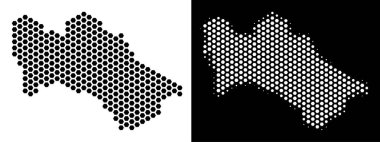 Türkmenistan harita altıgen şeması