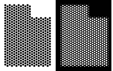 Utah State harita altıgen karo mozaik