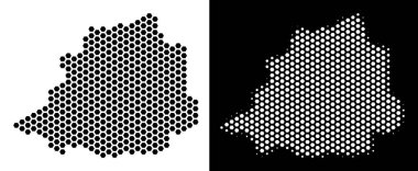 Vatikan Haritası Altıgen Karo soyutlama