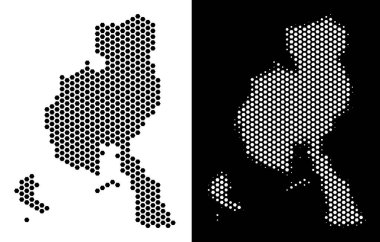 Veraguas il harita altıgen mozaik