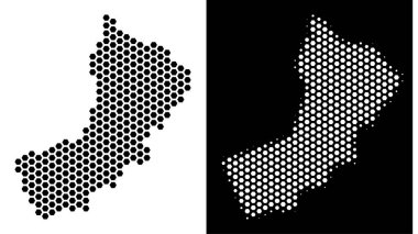 Yemen harita Altıgen Karo düzeni