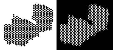 Zambiya harita Hex-çini mozaik