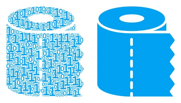 Tuvalet kağıdı rulo mozaik ikili basamak