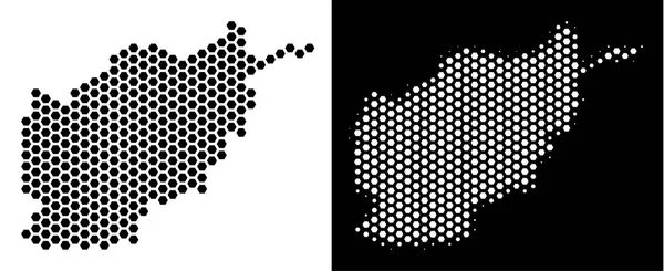 Afganistan harita altıgen mozaik