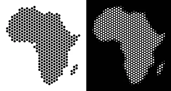 Afrika harita altıgen soyutlama