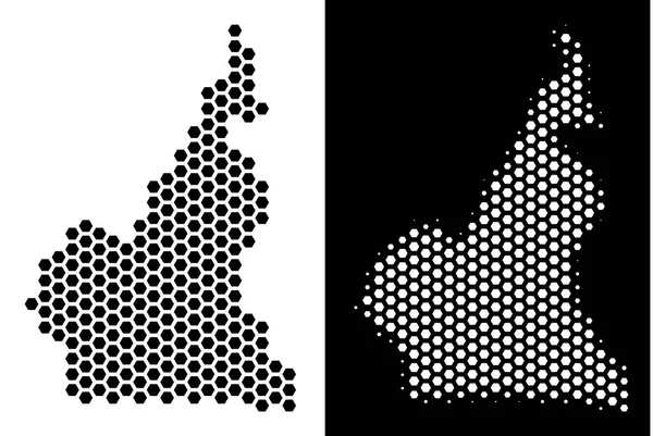 Afrika Kamerun Haritası Hex-kiremit düzeni