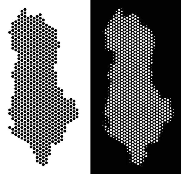 Arnavutluk Cumhuriyeti harita altıgen şeması