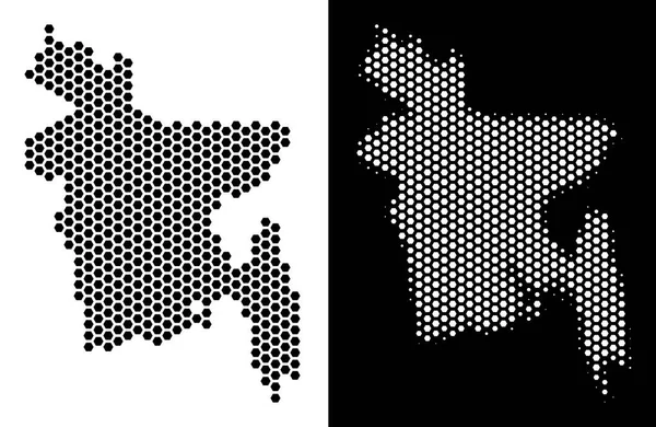 Bangladeş Haritası petek mozaik