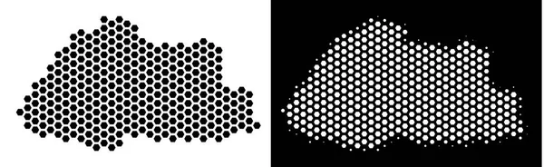 Bhutan Haritası altıgen şeması