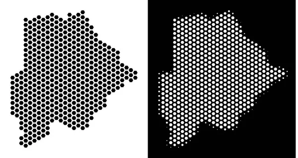 Botsvana Haritası Altıgen Karo soyutlama