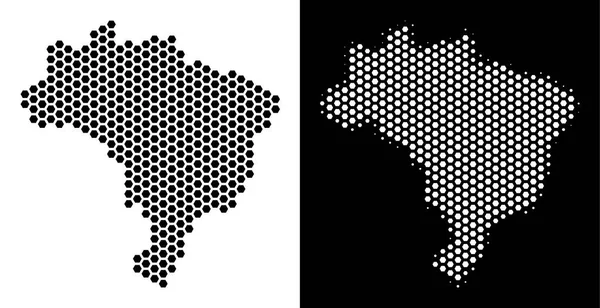 Brezilya harita altıgen soyutlama