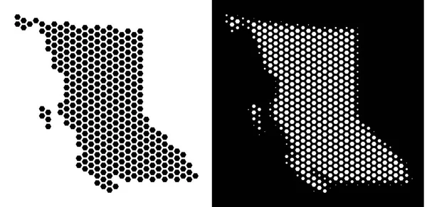 British Columbia eyaletinde harita Altıgen Karo soyutlama