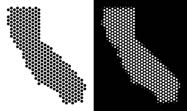 California harita altıgen mozaik