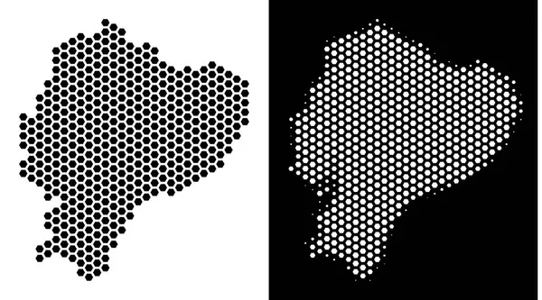 Ekvator harita altıgen mozaik