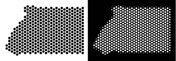 Ekvator Ginesi harita altıgen şeması