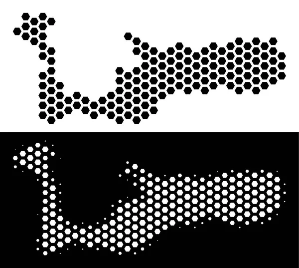 Grand Cayman Adaları'ndaki harita altıgen mozaik