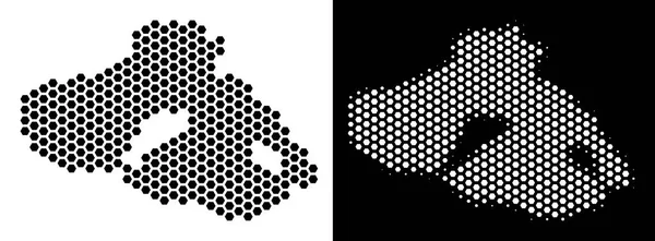 Yunan Midilli (ada) harita Altıgen Karo düzeni